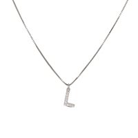 Collana Dilvdò Letters in Argento Zircone CLDBL